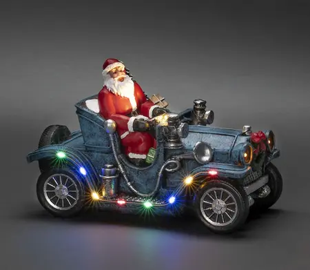 B/O Santa in car 11 colored LED, 3xAA