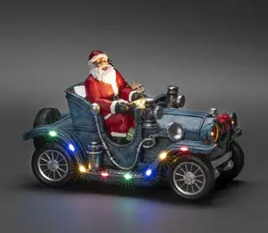B/O Santa in car 11 colored LED, 3xAA