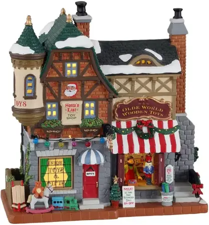 SANTA'S LIST TOY SHOP INCL. ADAPTOR 44338, 100 mA (WHITE)