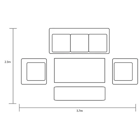 Sanza 3 Seat Lounge Set - image 3