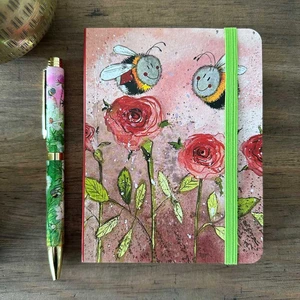 Scn18 Bees And Roses Small Chunky Notebook - image 2