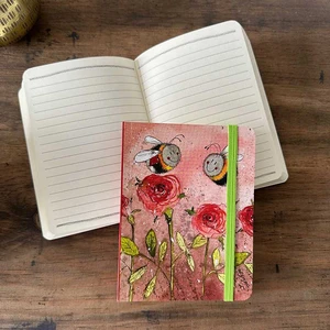 Scn18 Bees And Roses Small Chunky Notebook - image 3