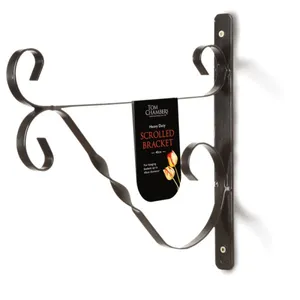 Scrolled Heavy Duty Bracket - Black 35cm