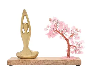 Serenity Gemstone Tree Yoga Ornament - Rose Quartz - image 2