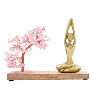 Serenity Gemstone Tree Yoga Ornament - Rose Quartz - image 1