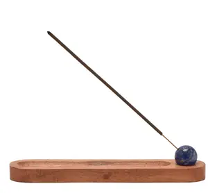 Serenity Wooden Incense Holder - Lapis Ball - image 2