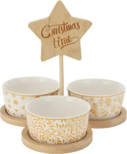 SERVING SET BAMBOO XMAS