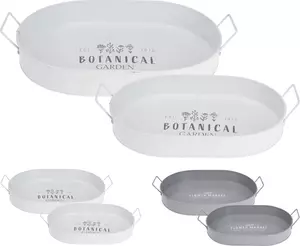 SERVING TRAY SET 2PCS 2ASS CLR