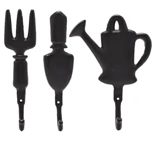 Set of 3 Country Living Cast Iron Wall Hooks - Garden Tools - image 1