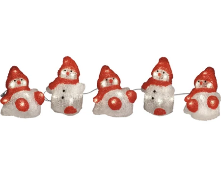 Set of 5 Light Up Acrylic Christmas Snowmen