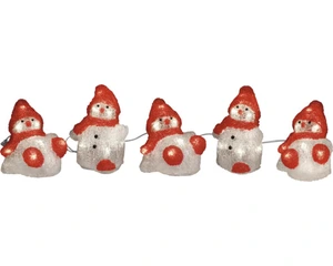 Set of 5 Light Up Acrylic Christmas Snowmen