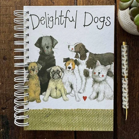 Sj08 Delightful Dogs Spiral Journal