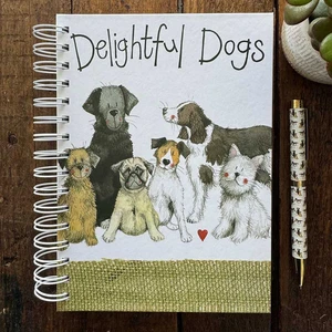 Sj08 Delightful Dogs Spiral Journal
