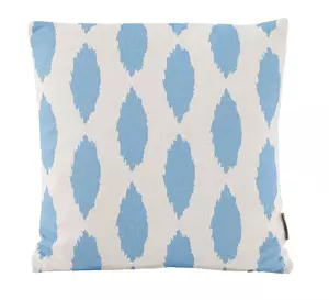 Sky Blue Leaf Square Scatter Cushion