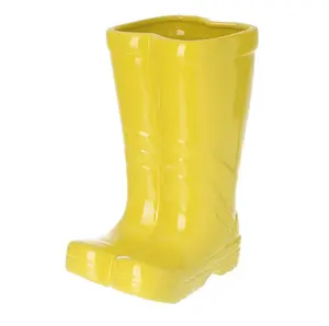 Small Ceramic Yellow Wellington Plantpot