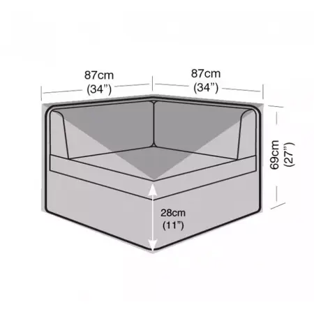 Small Corner Sofa Unit Cover – Waterproof Black - image 1