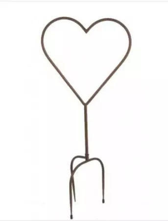 Small Metal Heart Garden Stake