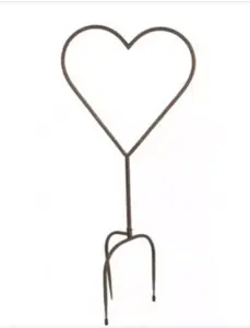 Small Metal Heart Garden Stake