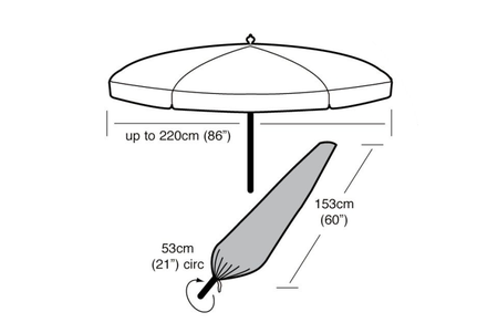 Small Parasol Cover Black - image 1
