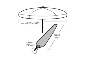 Small Parasol Cover – Waterproof Outdoor Umbrella Cover (Black)