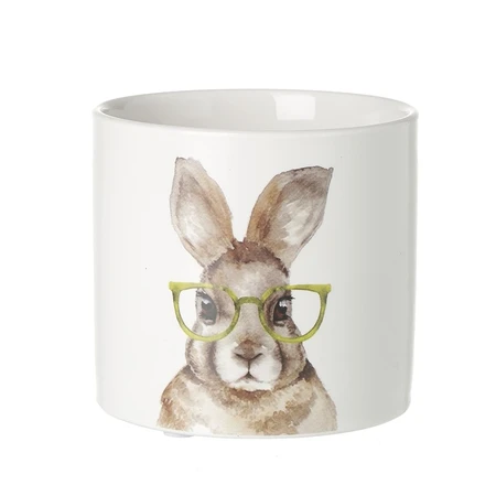 Small Porcelain Rabbit In Glasses