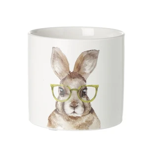 Small Porcelain Rabbit In Glasses