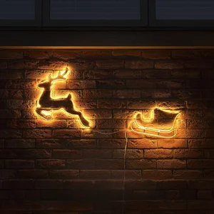 SMD Hanging Reindeer and Sleigh Silhouette