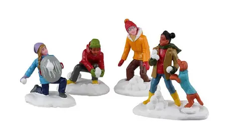SNOWBALL BATTLES, SET OF 4