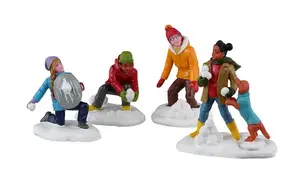 SNOWBALL BATTLES, SET OF 4