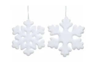Snowflake Foam Snowflake Fibre 2 Assorted Designs