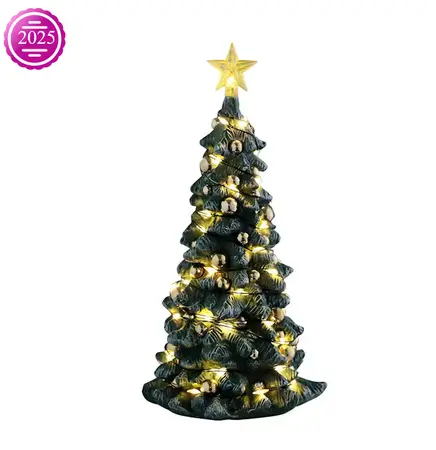 SNOWY CHRISTMAS TREE, CLEAR LIGHT, BATTERY OPERATED (4.5V)