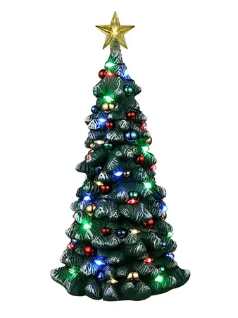 SNOWY CHRISTMAS TREE, MULTI LIGHT, B/O (4.5V)