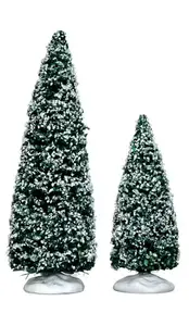 SNOWY JUNIPER TREE, MEDIUM & SMALL,  SET OF 2