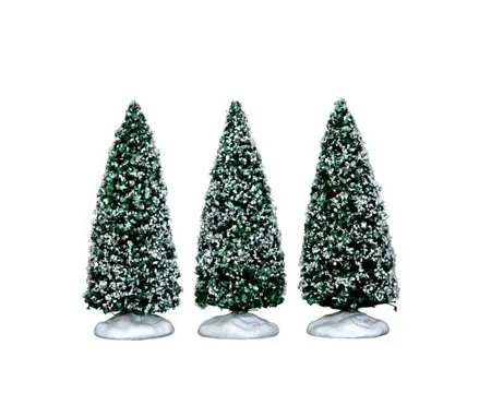 SNOWY JUNIPER TREE, SMALL, SET OF 3