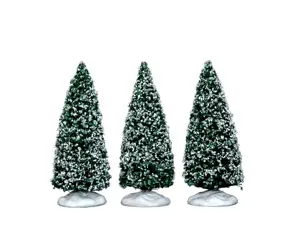 SNOWY JUNIPER TREE, SMALL,  SET OF 3