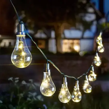 Eureka! Solar Globe String Lights – Vintage Bulb – Set of 10 - image 1