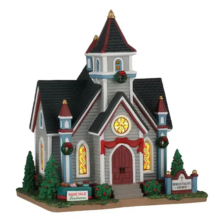 SPRUCE VALLEY CHURCH, INCL. ADAPTOR 44338, 100 mA (WHITE) - image 1