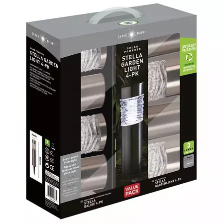 Super Bright Bollards Stella - Stainless Steel - 4 PC Carry Pack - image 2