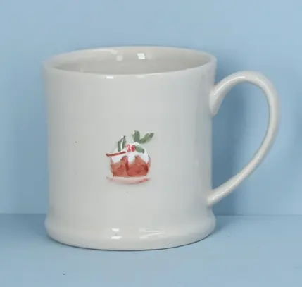 Ceramic Mini Mug with Plum Pudding