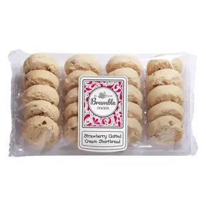 Strawberry Clotted Cream Shortbread 250g
