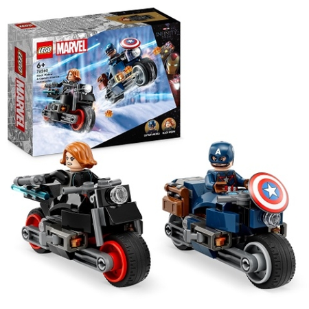 Super Heroes Marvel - Black Widow & Captain America Motorcycle