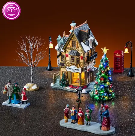 TANNENBAUM CHRISTMAS SHOPPE SET, INCL. ADAPTOR 74254, 550 mA (WHITE) - image 1