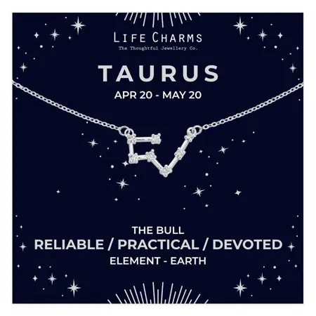 Taurus Gold Zodiac Constellation Necklace - image 1