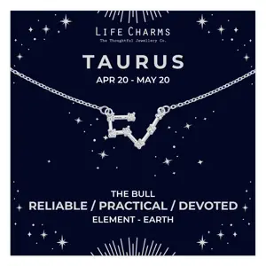 Taurus Gold Zodiac Constellation Necklace - image 1