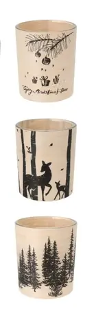 Tealight Holder 3 Assorted Designs 8cm