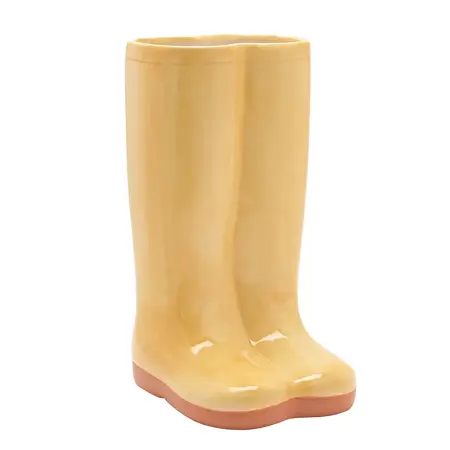 The Cottage Garden Ceramic Vase Large - Yellow Wellies - image 1