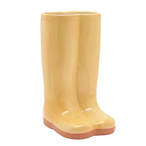 The Cottage Garden Ceramic Vase Large - Yellow Wellies - image 1