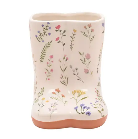 The Cottage Garden Ceramic Vase Small  - Floral Wellies - image 3
