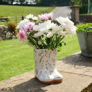 The Cottage Garden Ceramic Vase Small  - Floral Wellies - image 2