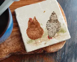 The Farmhouse Hens Coasters (set of 2) - image 2
